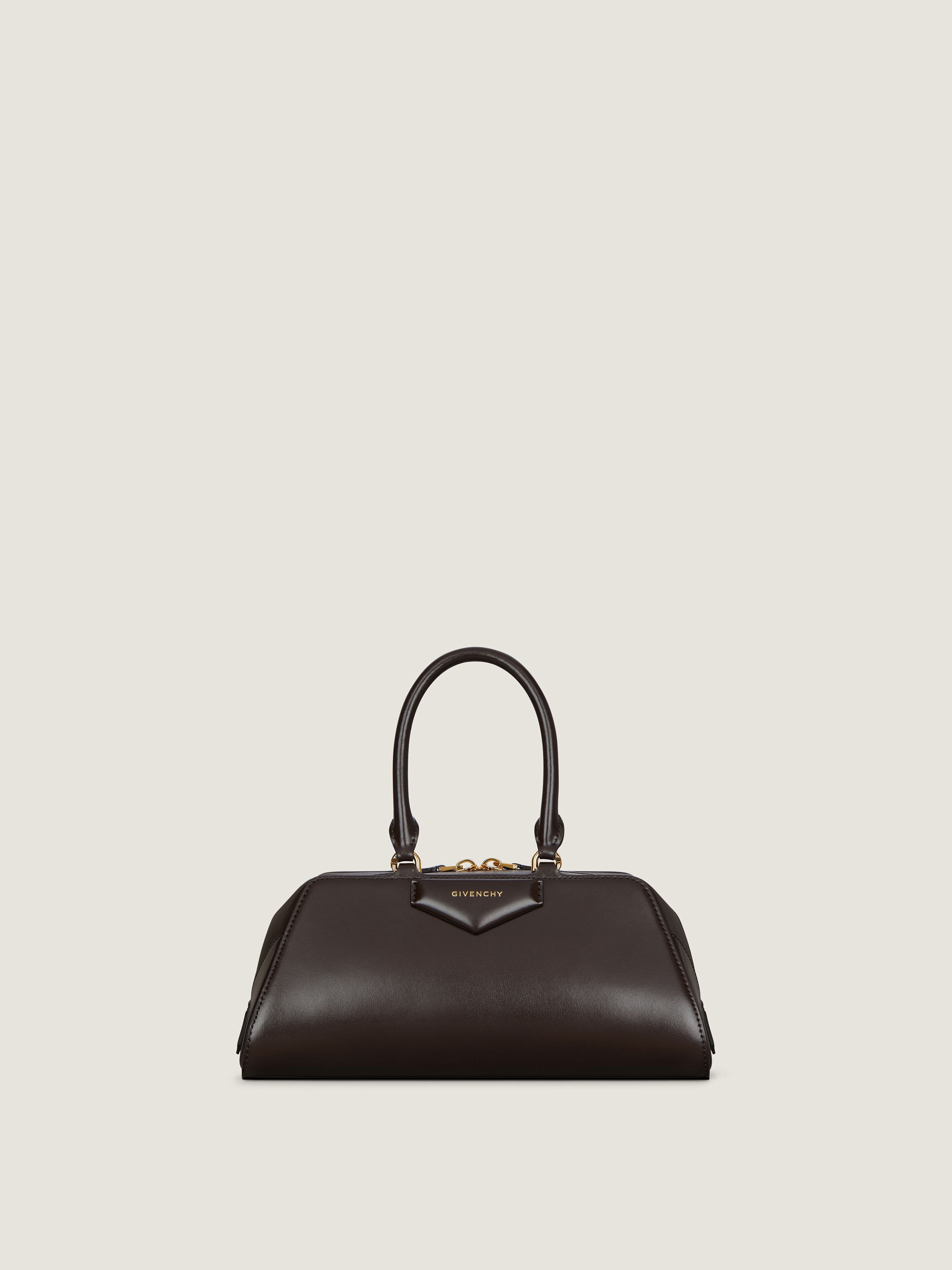 Small Antigona East-West bag in Box leather